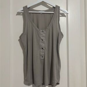 Standard James perse beige tank top button size 2 (medium)